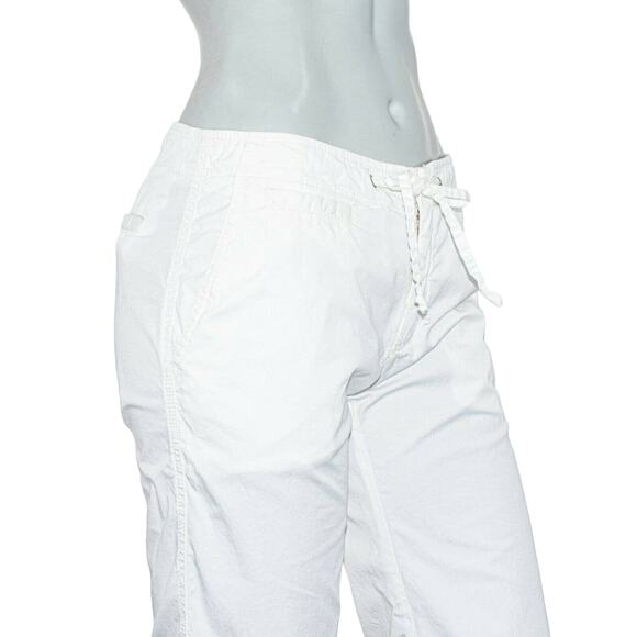 NILI LOTAN Cropped Drawstring Pants White Cotton Made in USA 28w size 2 - Picture 8 of 9